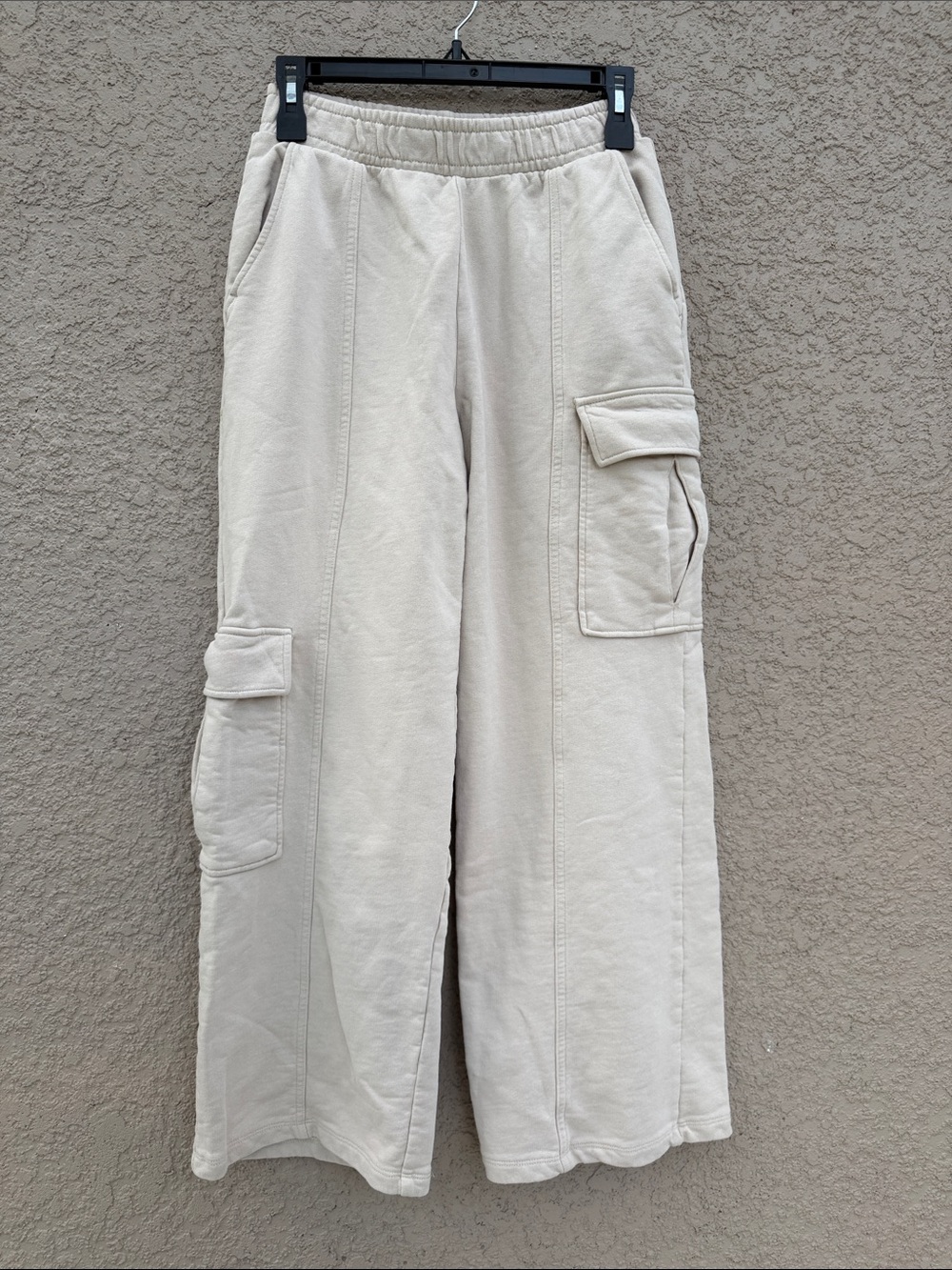Zara Light Beige Wide Cargo Pants